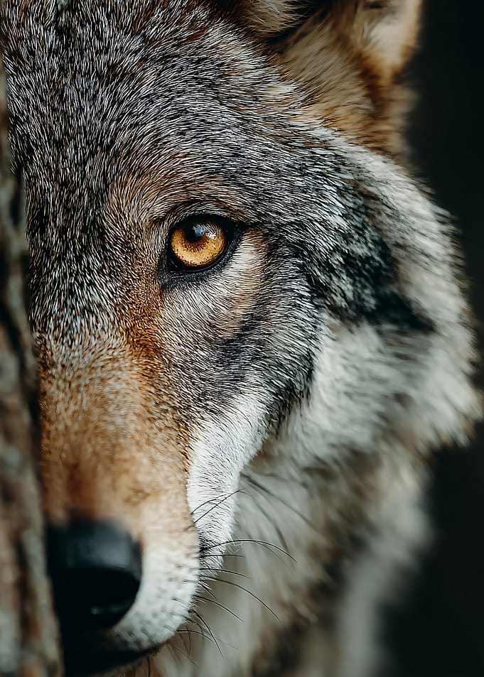 Wolf Portrait Close-Up