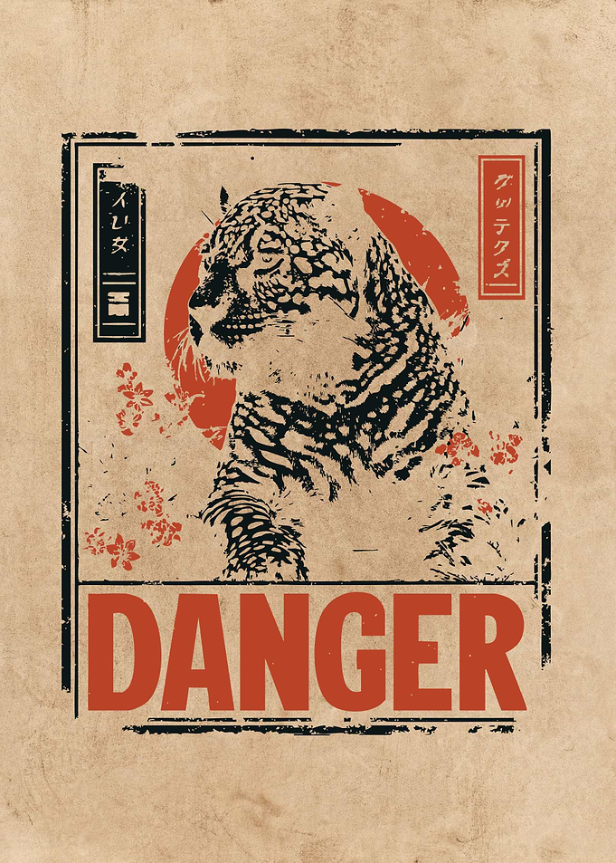 Danger Jaguar Japanese Style Poster