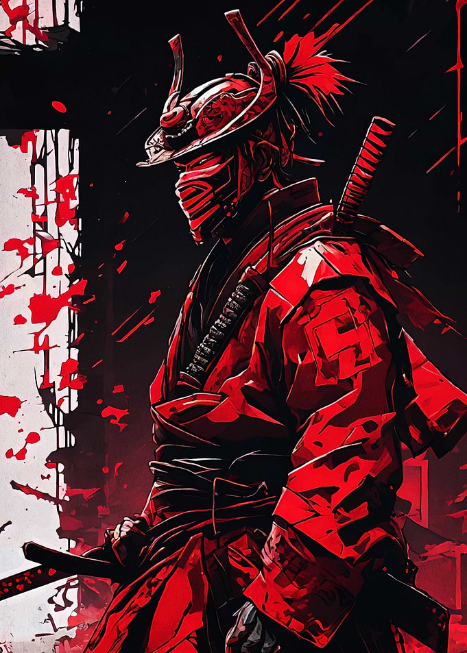 Red Samurai Warrior