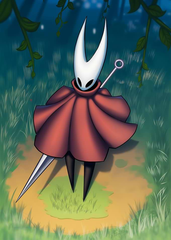 Hornet from Hollow Knight in Forest