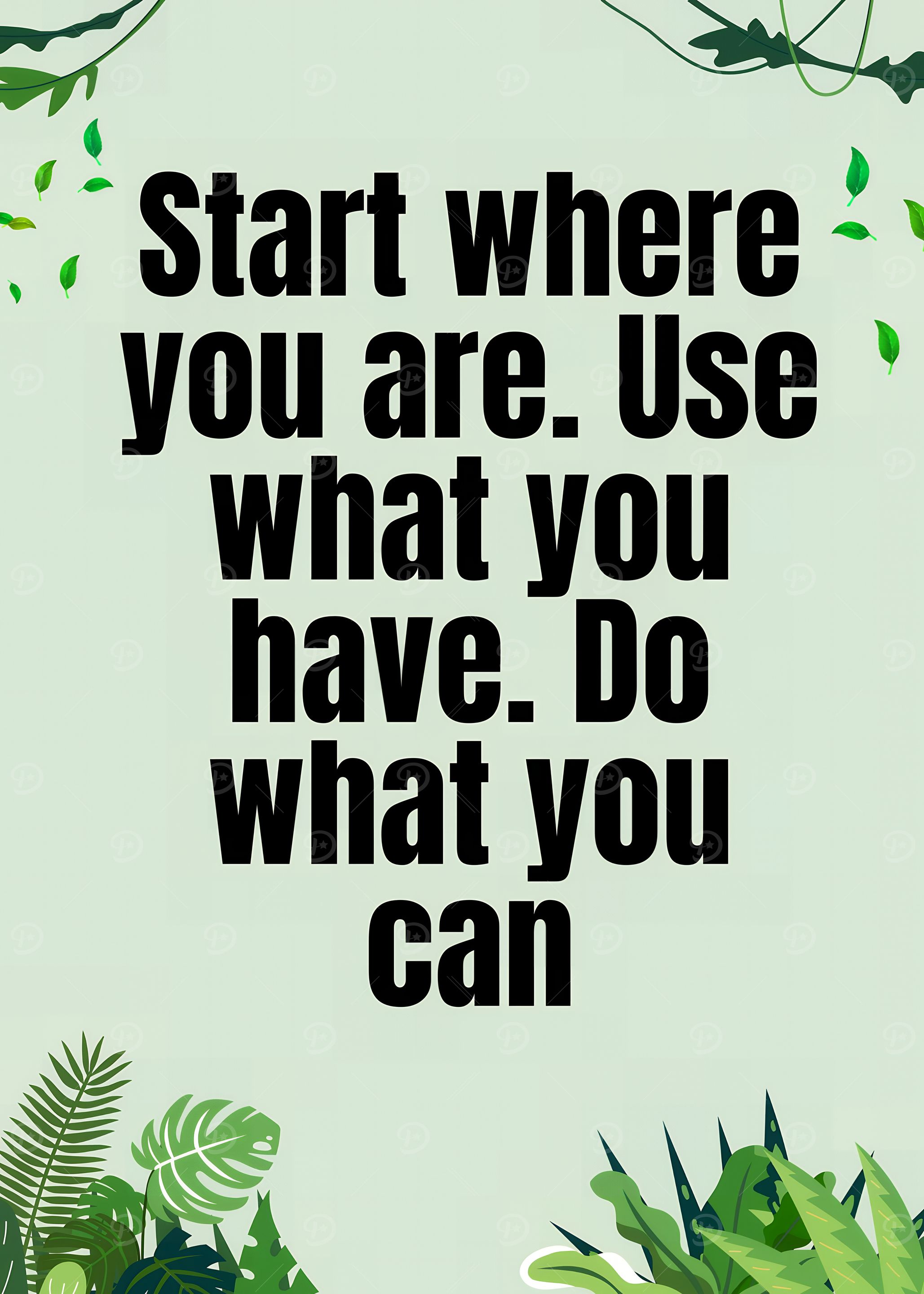 Inspirational Quote with Greenery