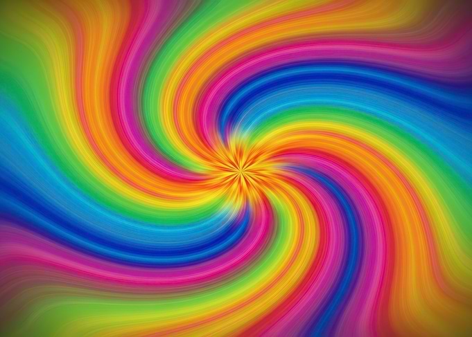 Rainbow Swirl Abstract