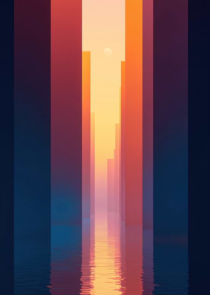 Abstract Cityscape Reflection