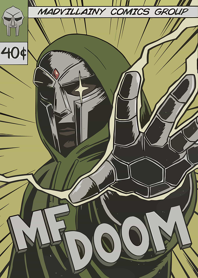 MF DOOM Comic Book Cover Art