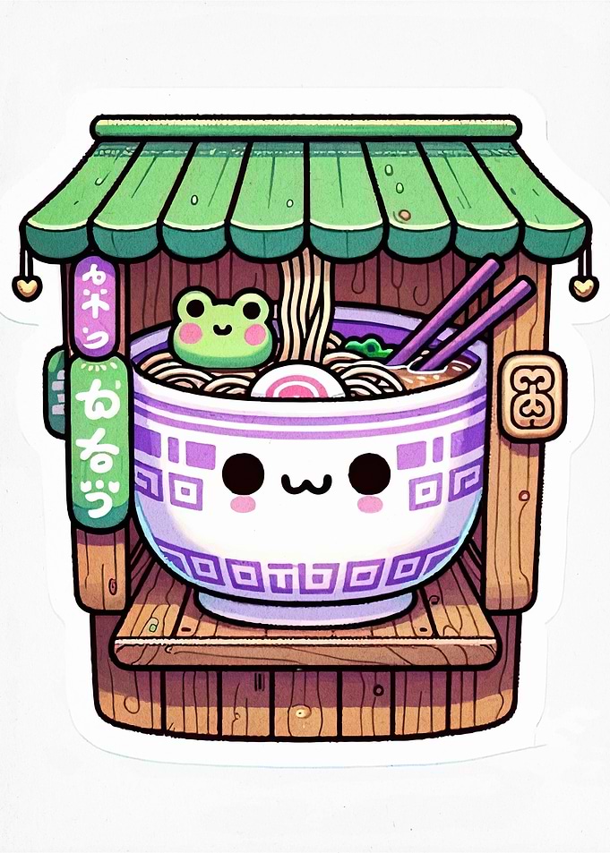 Cute Ramen Shop Illustration