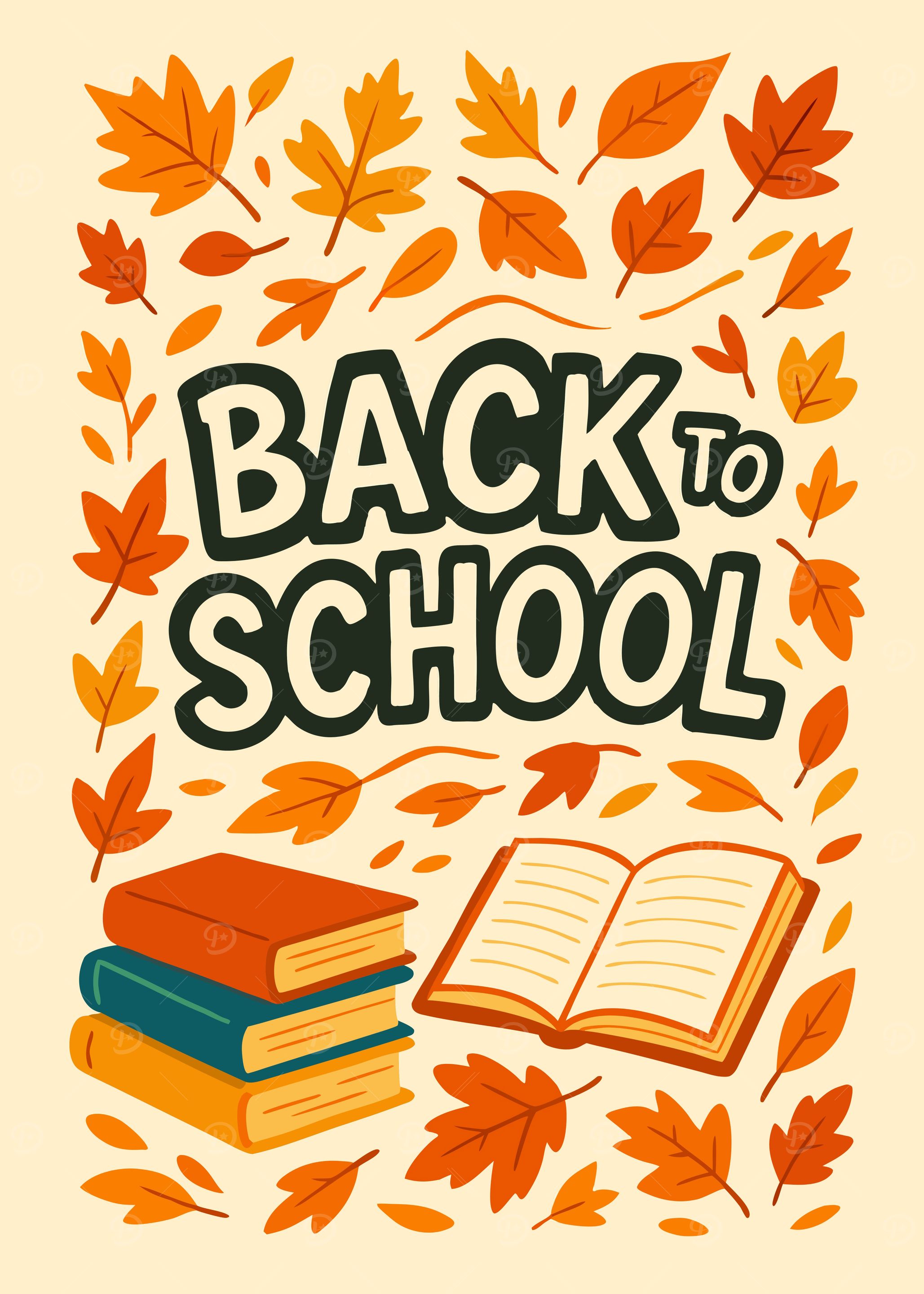 Back to School Autumn Illustration
