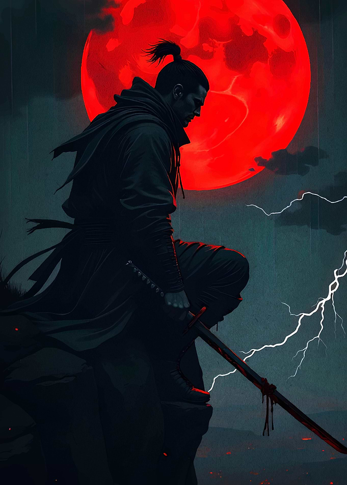 Samurai under the Blood Moon