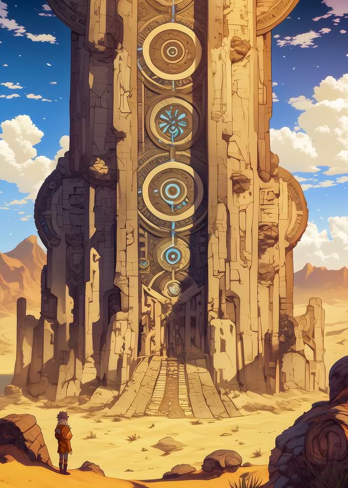 The Ancient Desert Monolith
