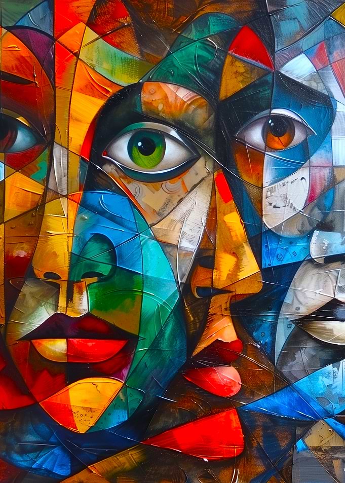 Abstract Faces Painting