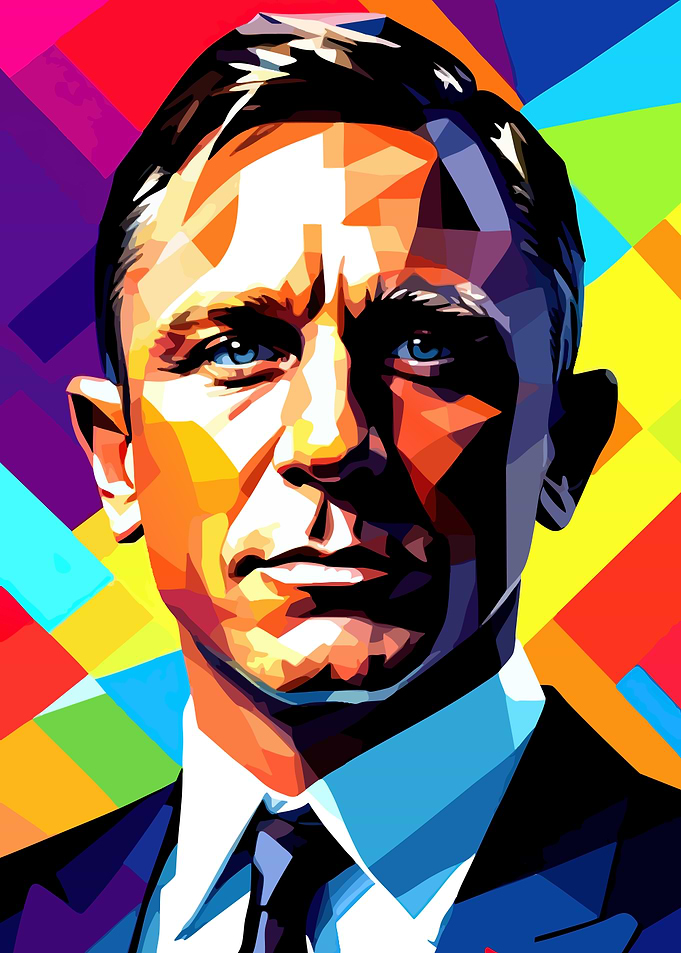 Daniel Craig Pop Art Portrait