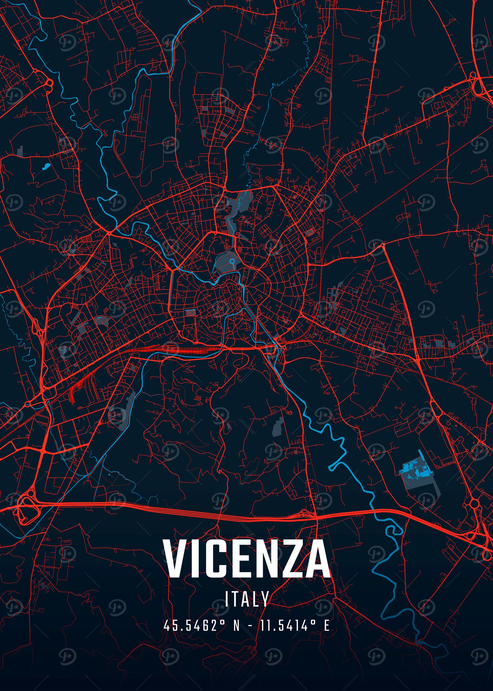 Vicenza City Map