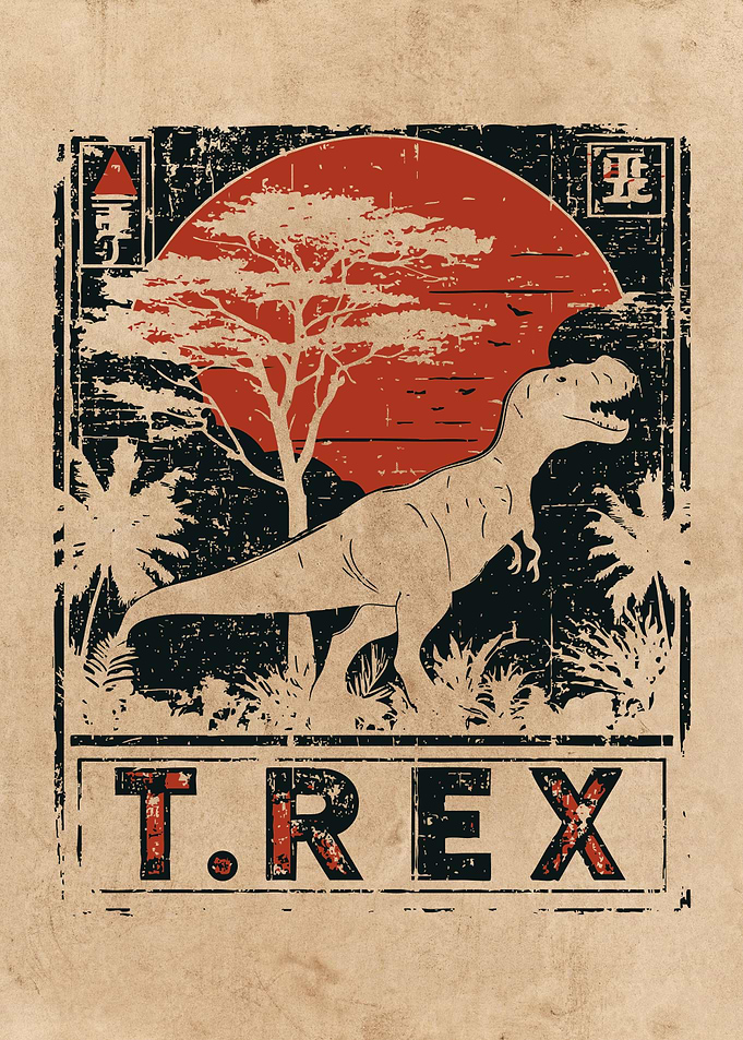 T. Rex Vintage Poster Art