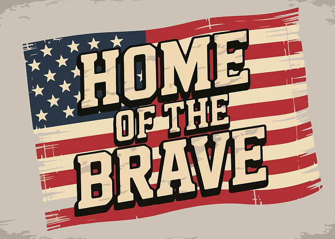Home of the Brave American Flag