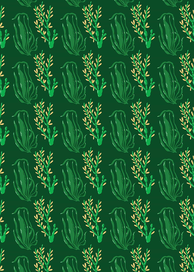 Green Floral Pattern
