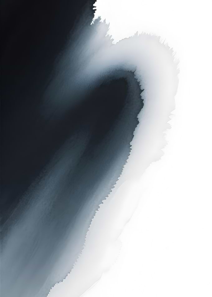 Abstract Black and White Watercolor Painting