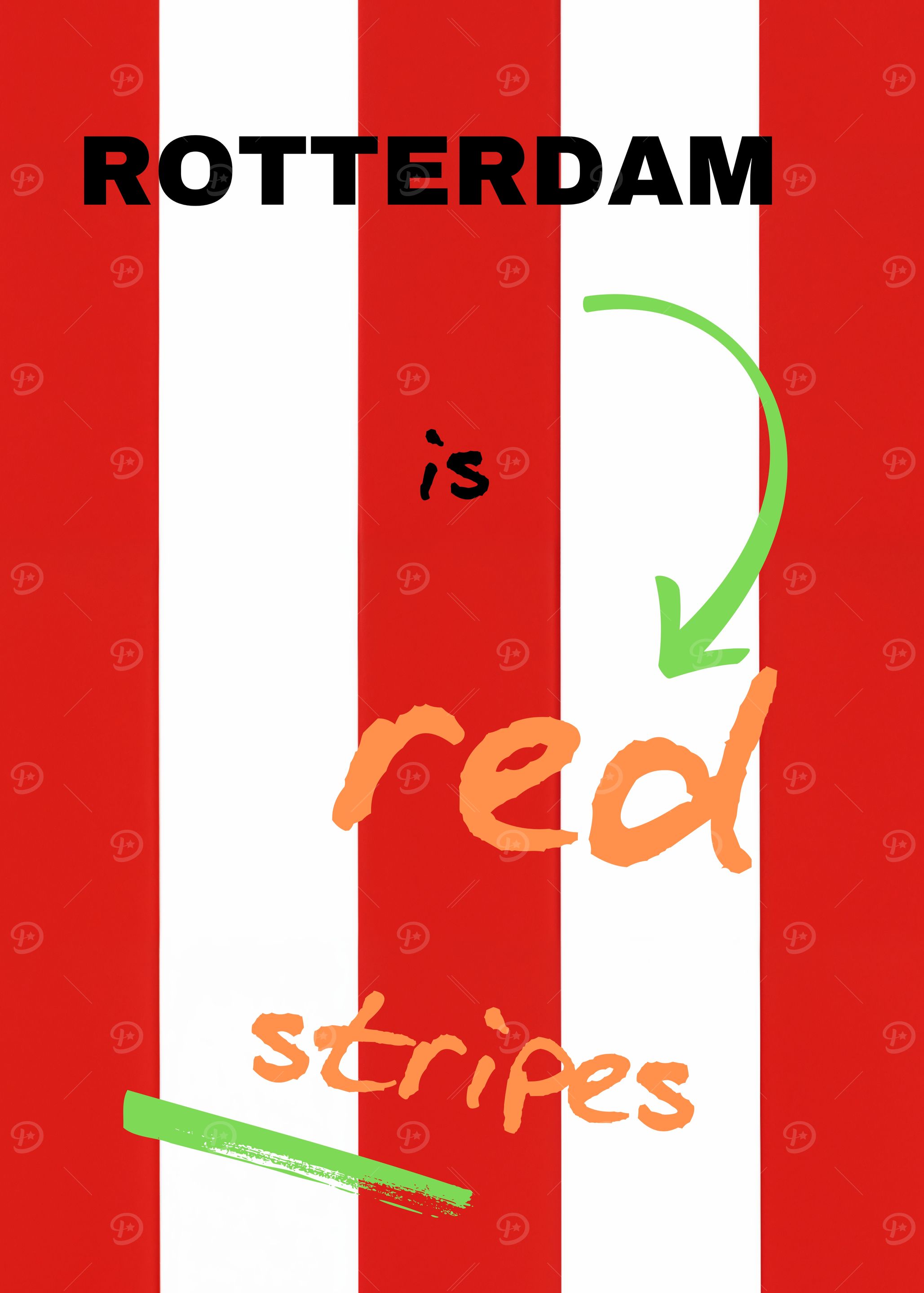 Rotterdam is red stripes