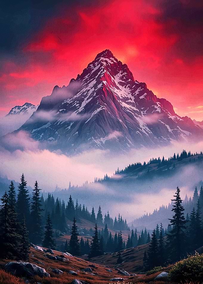 Majestic Mountain Landscape Sky