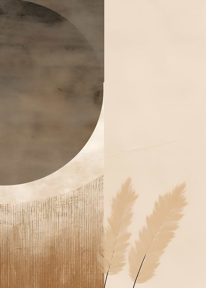 Abstract Beige Brown Art