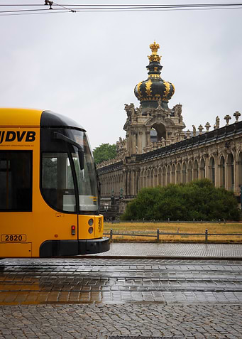 Dresden Tram and Zwinger Palace
