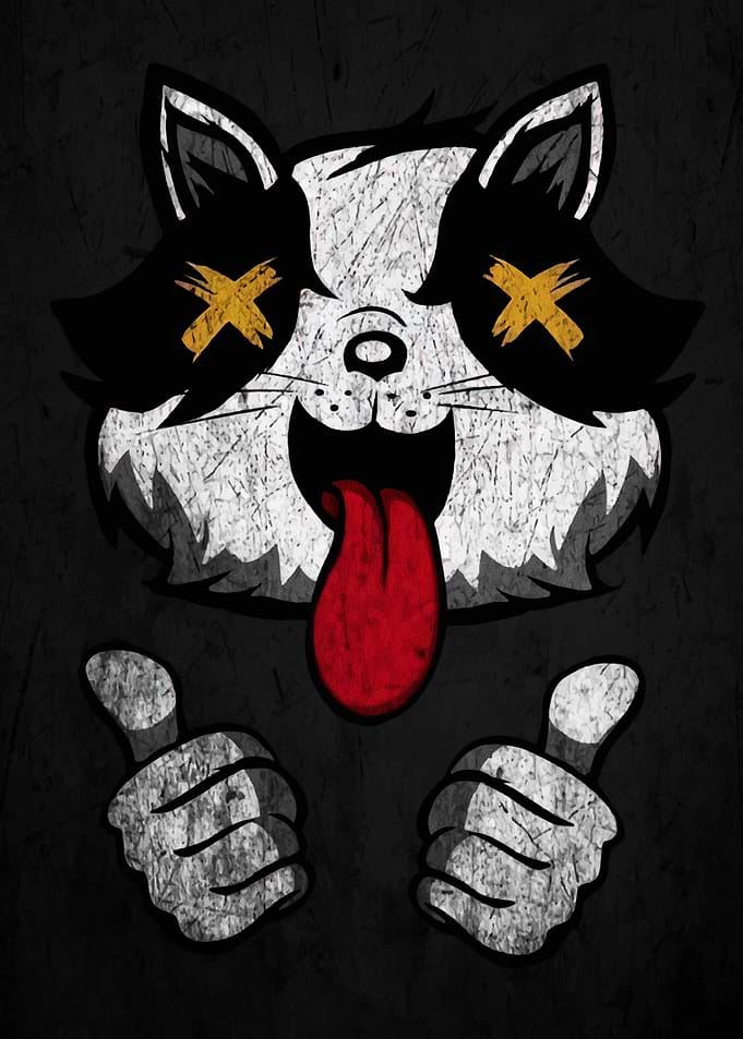 Cartoon Cat Thumbs Up