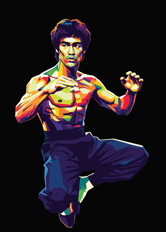 Bruce Lee Colorful Pop Art Portrait