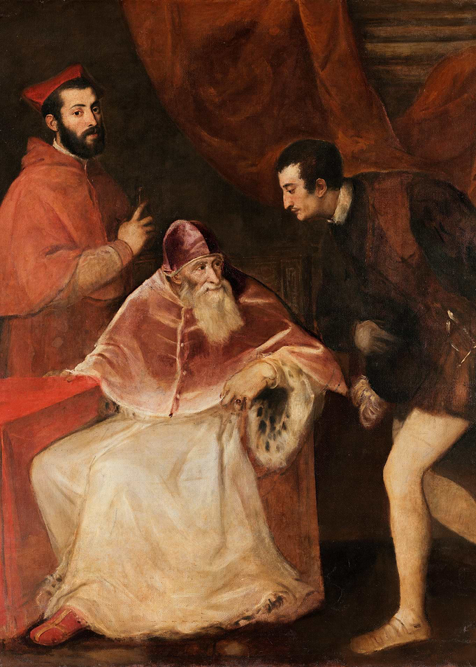 Pope Paul III with Grandsons Painting