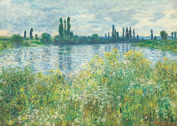 Impressionistic River Landscape Painting by claude monet