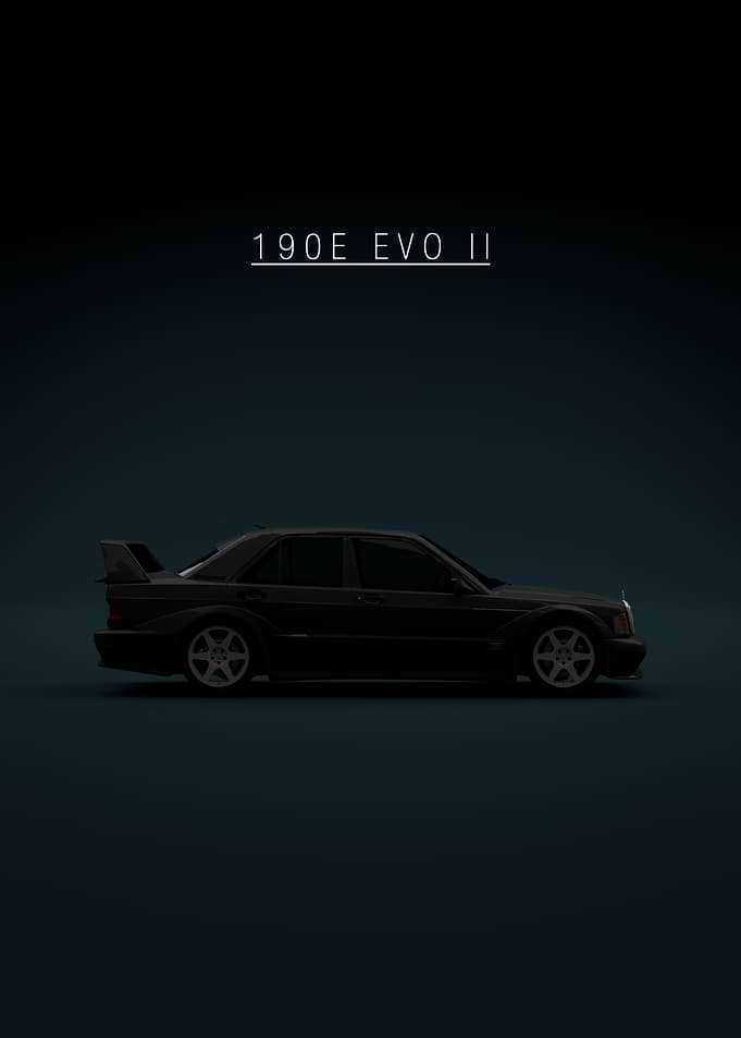 Mercedes-Benz 190E EVO II Car Poster