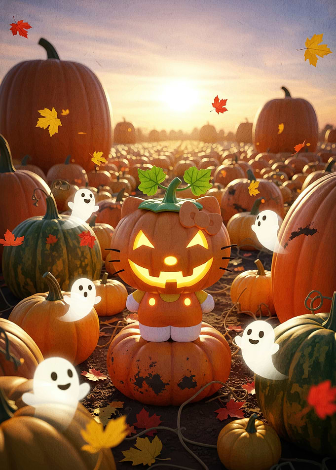 Bear Cute Pumpkin Patch Halloween