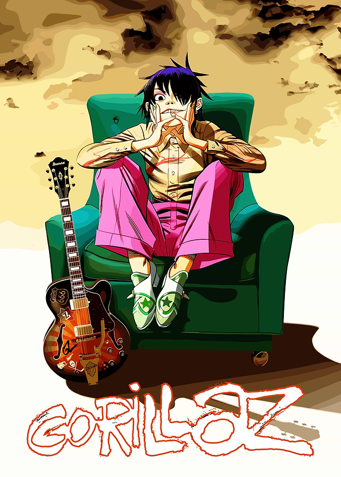 Gorillaz 2D Character Art