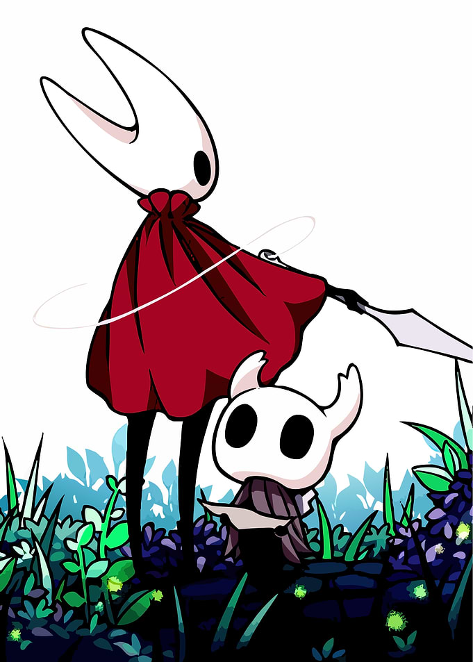 Hornet and The Knight from Hollow Knight