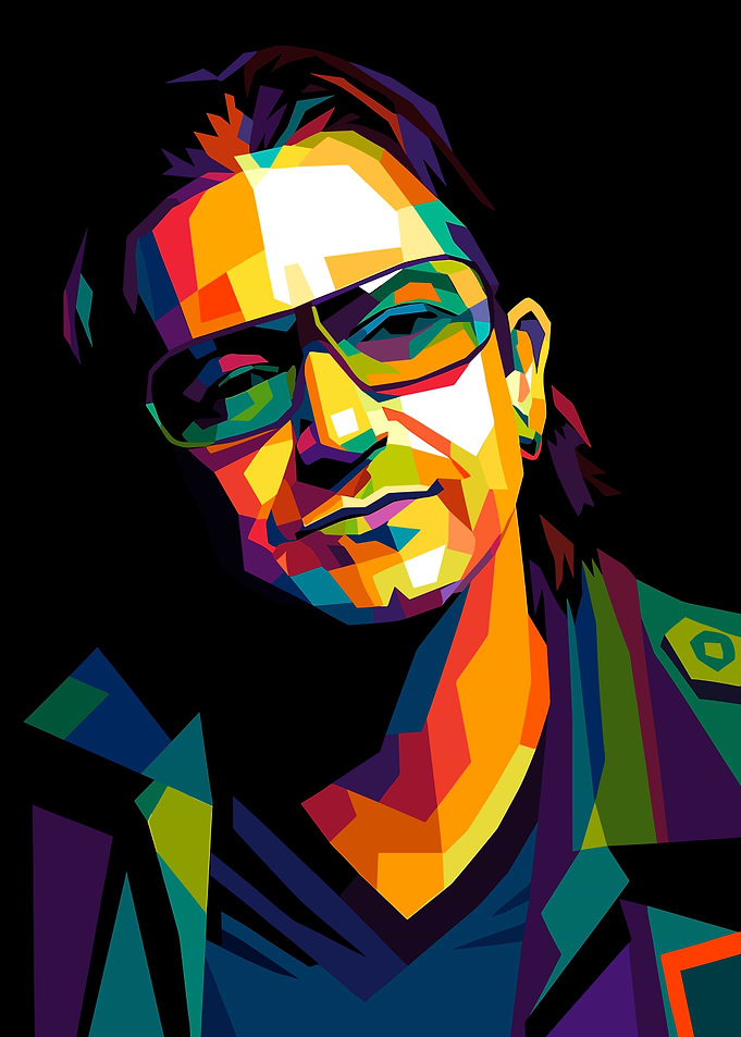 Bono Portrait Pop Art