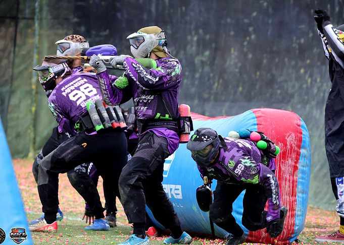 Paintball Team in Action