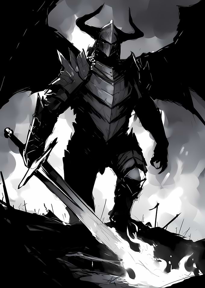 Dark Knight with Sword