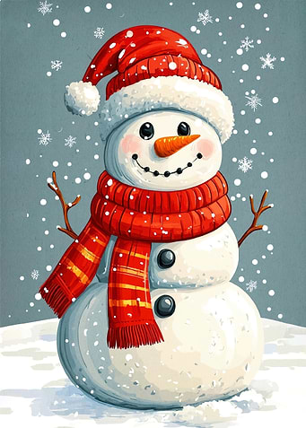 Festive Snowman Winter Wonderland