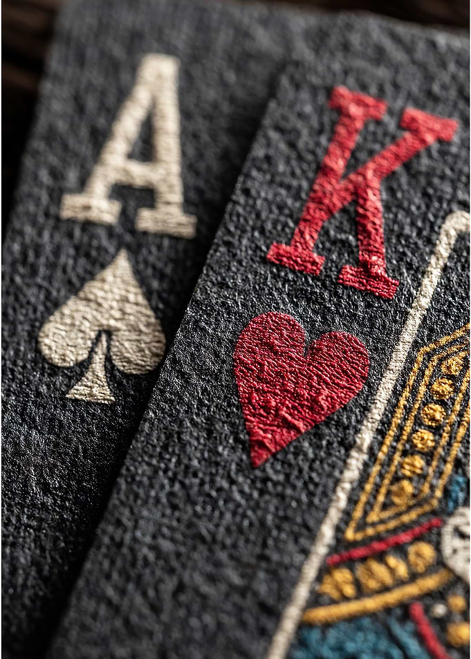 Ace and King Playing Cards Close-Up