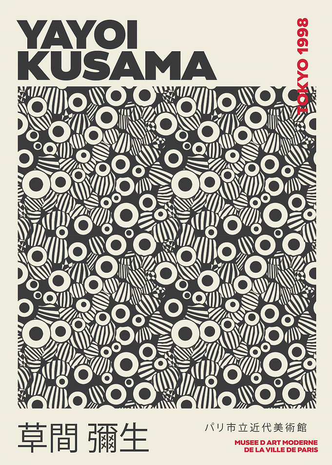 Yayoi Kusama Tokyo 1998 Art Poster