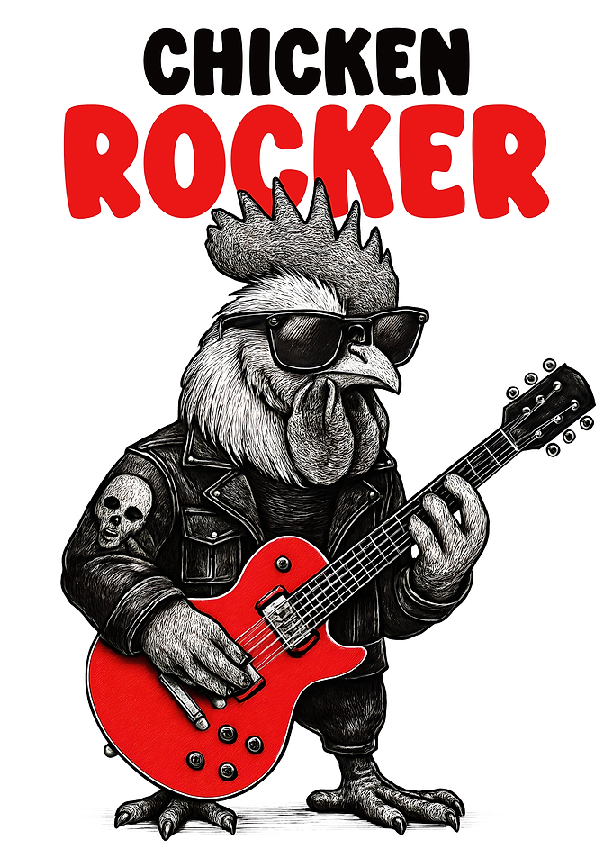 Chicken Rocker with Guitar
