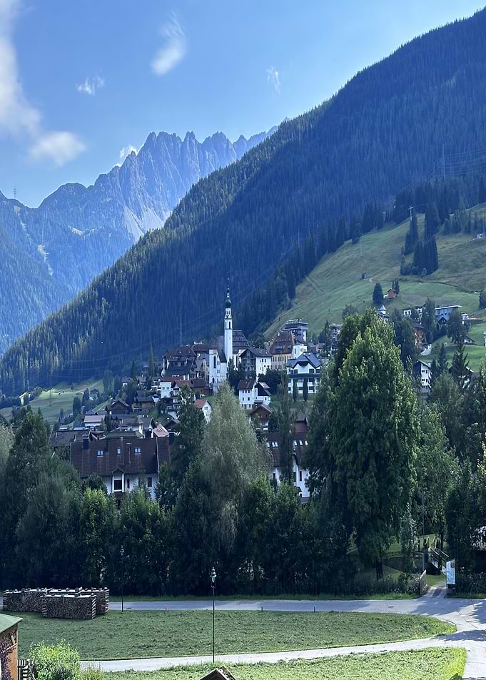 Mountain Village Landscape Lermoos with Church Tower