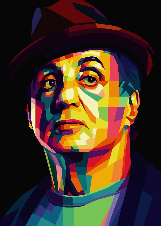 Sylvester Stallone Pop Art Portrait