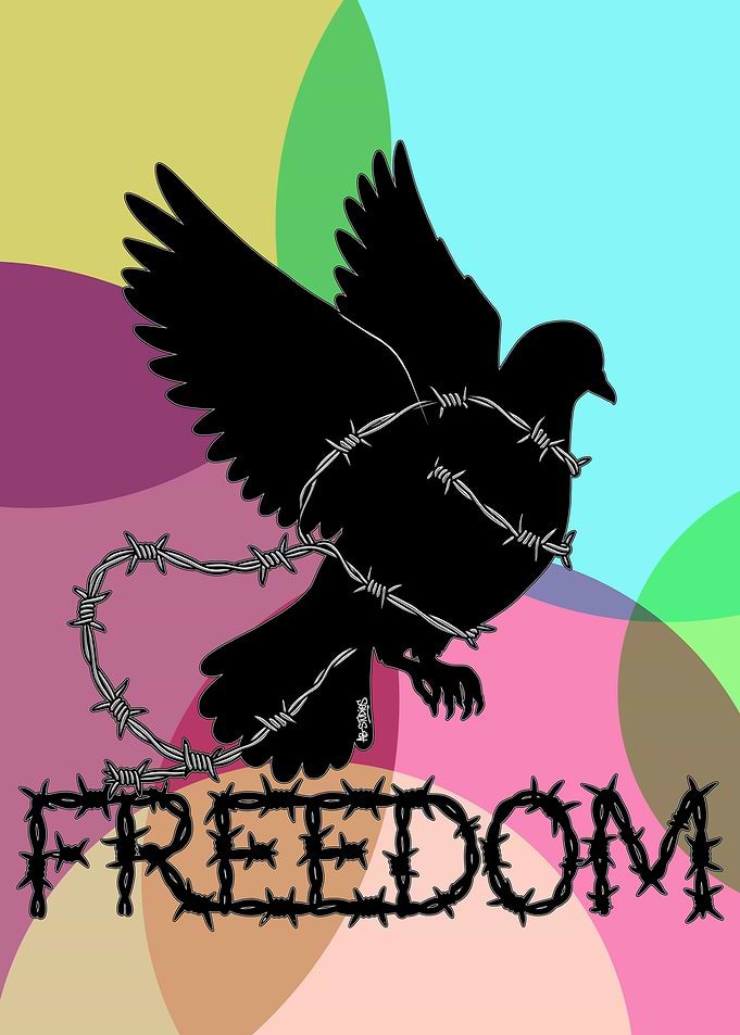 Freedom Dove with Barbed Wire