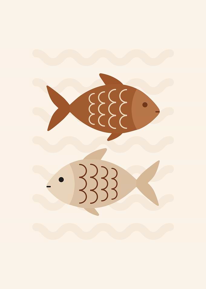 Two Fish Boho Art