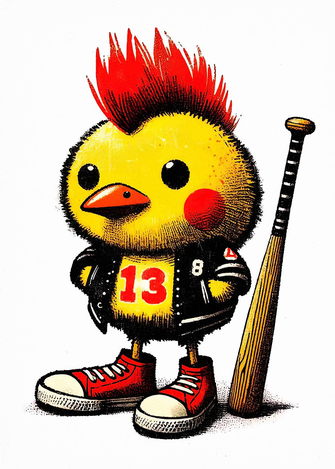 Punk Chick with Baseball Bat