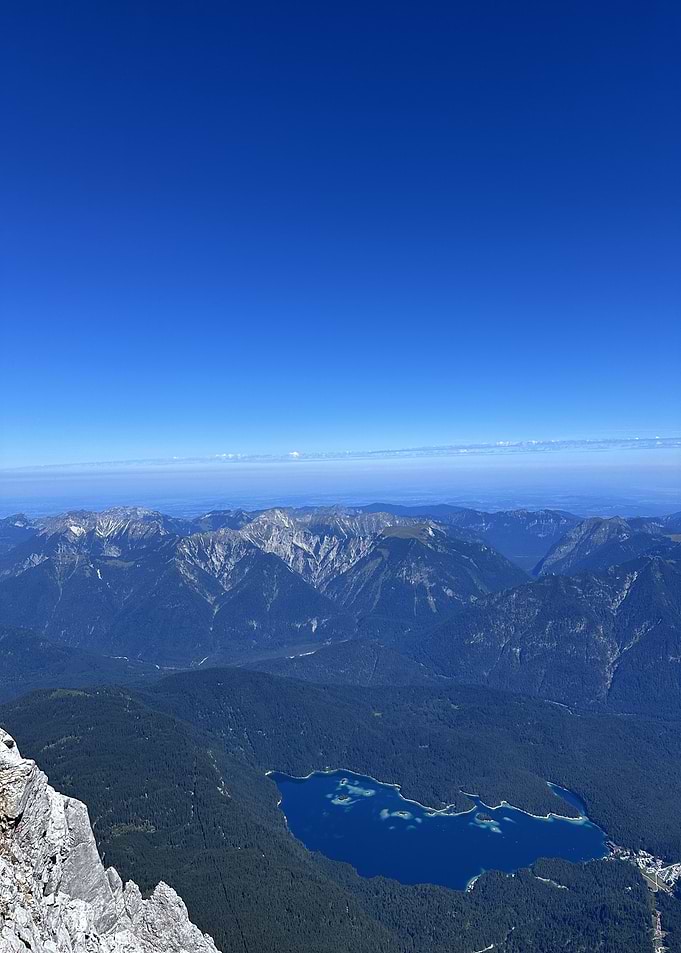 Mountain Peak View from Zugspitze. Eibsee