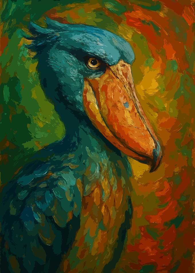 Shoebill Stork Painting Art