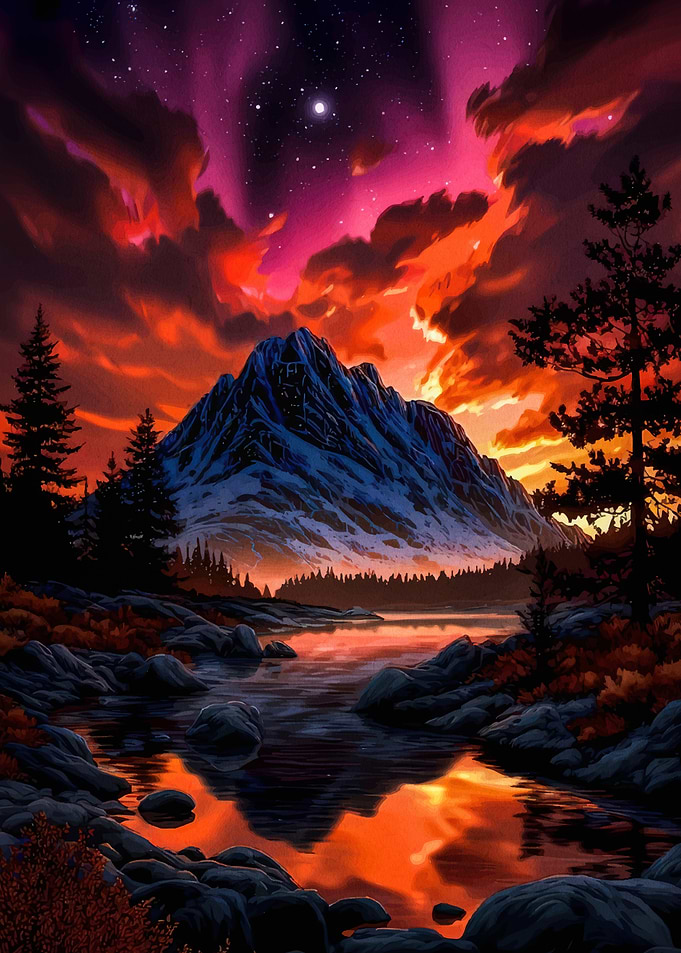 Mountain Lake Sunset