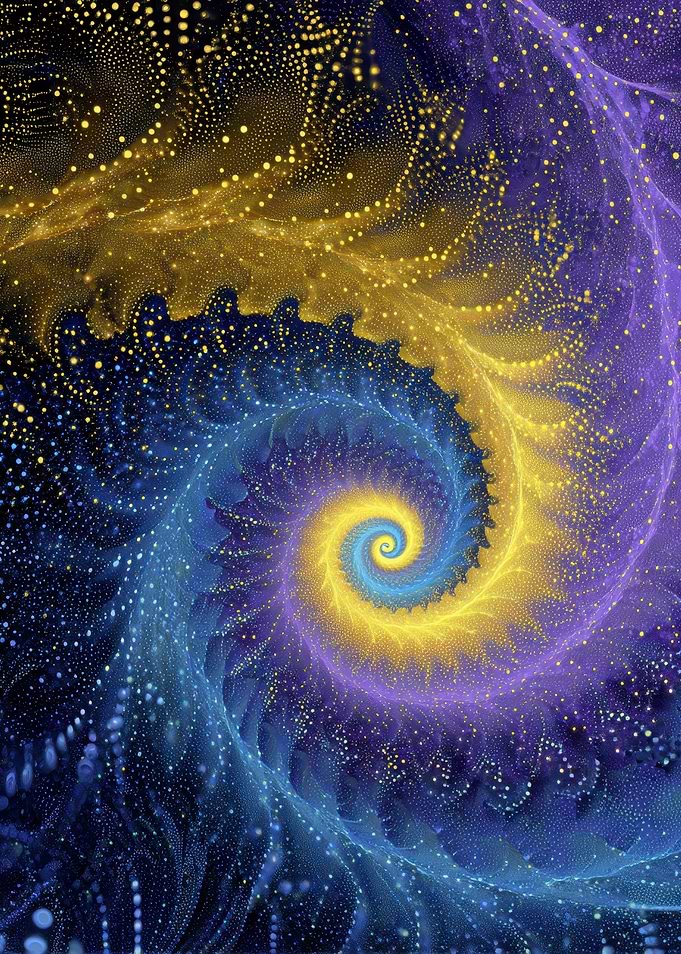 Abstract Spiral Galaxy Digital Art