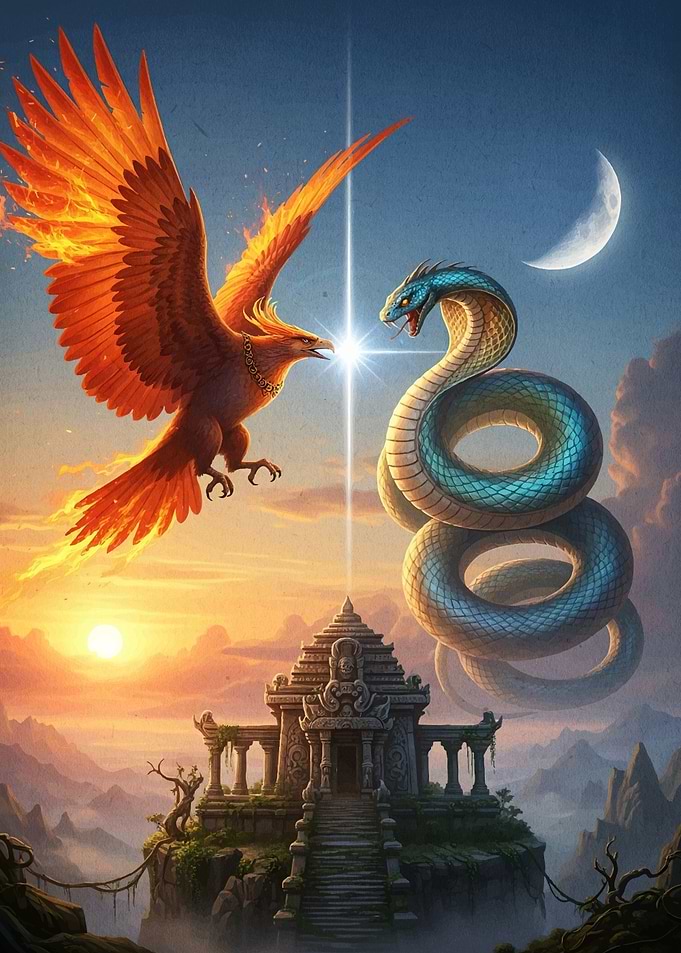 Phoenix and Snake Confrontation