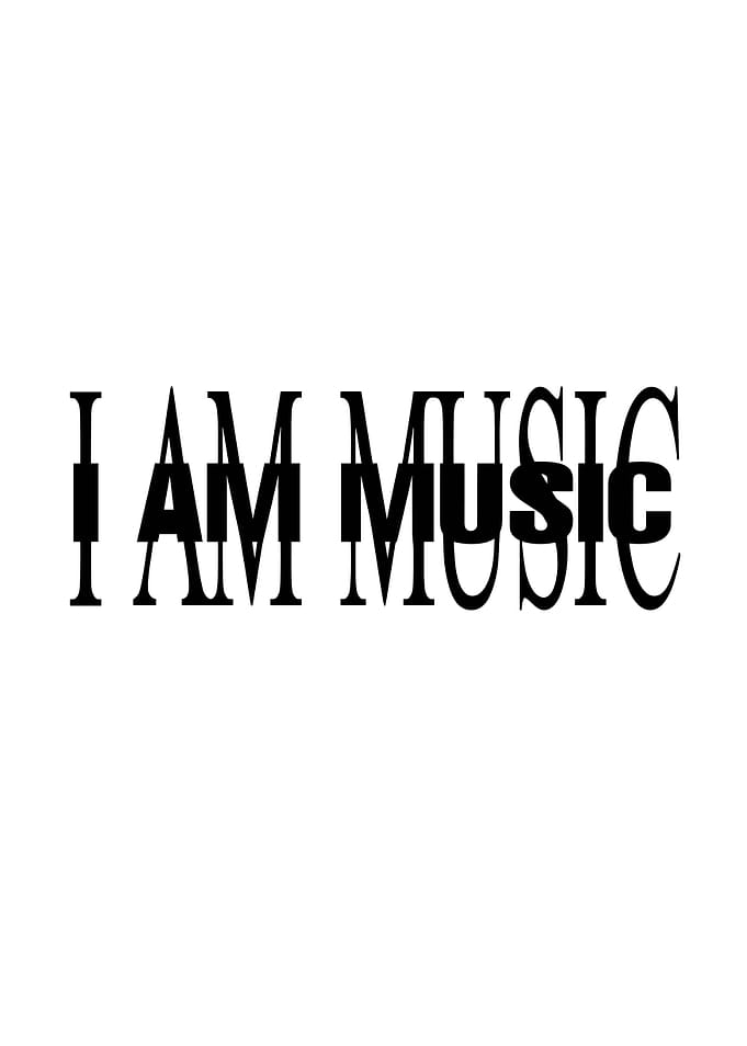 I AM MUSIC Text Art