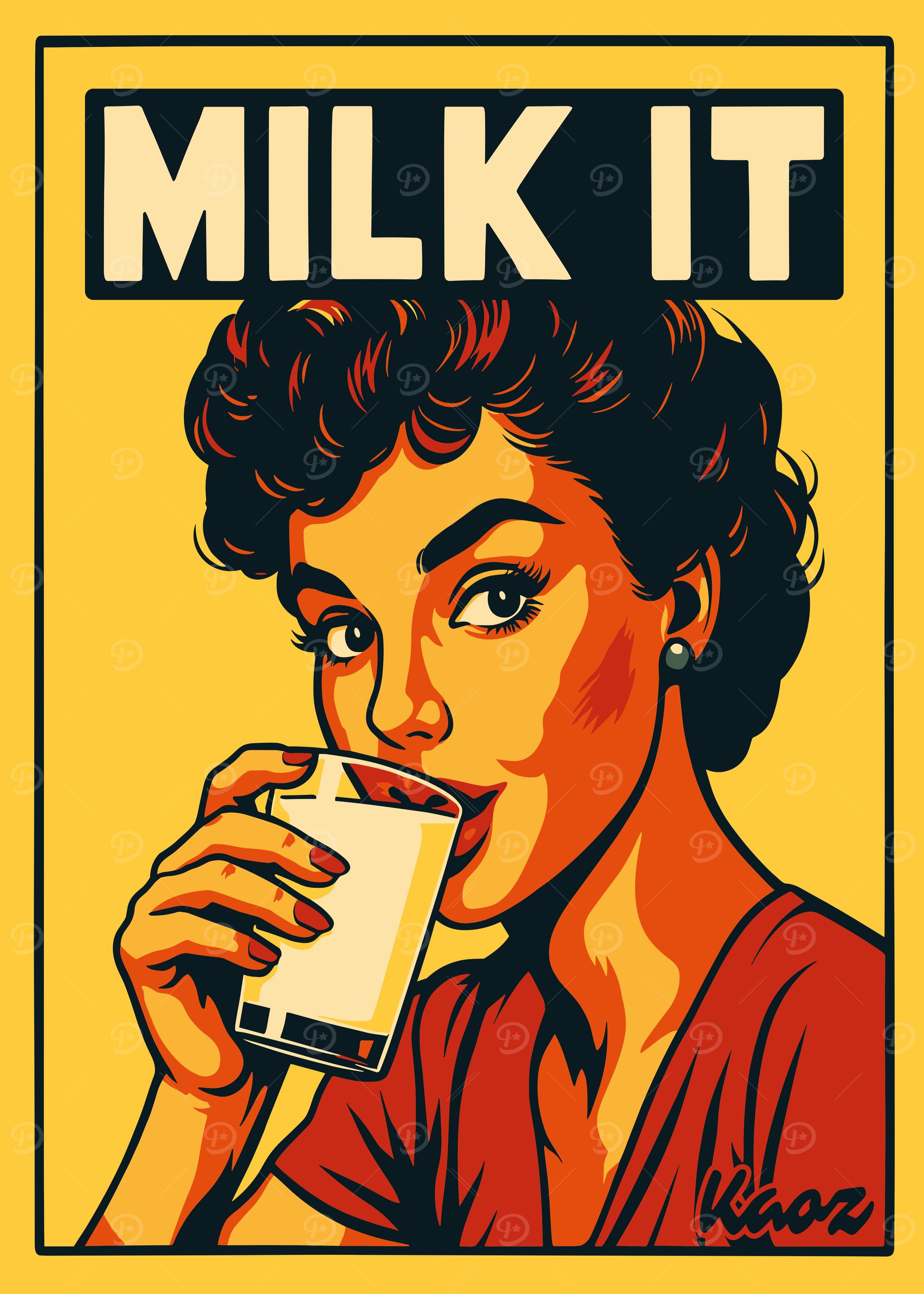 Milk It Retro Poster Art